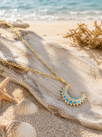 Pastel Blue Moon Chain