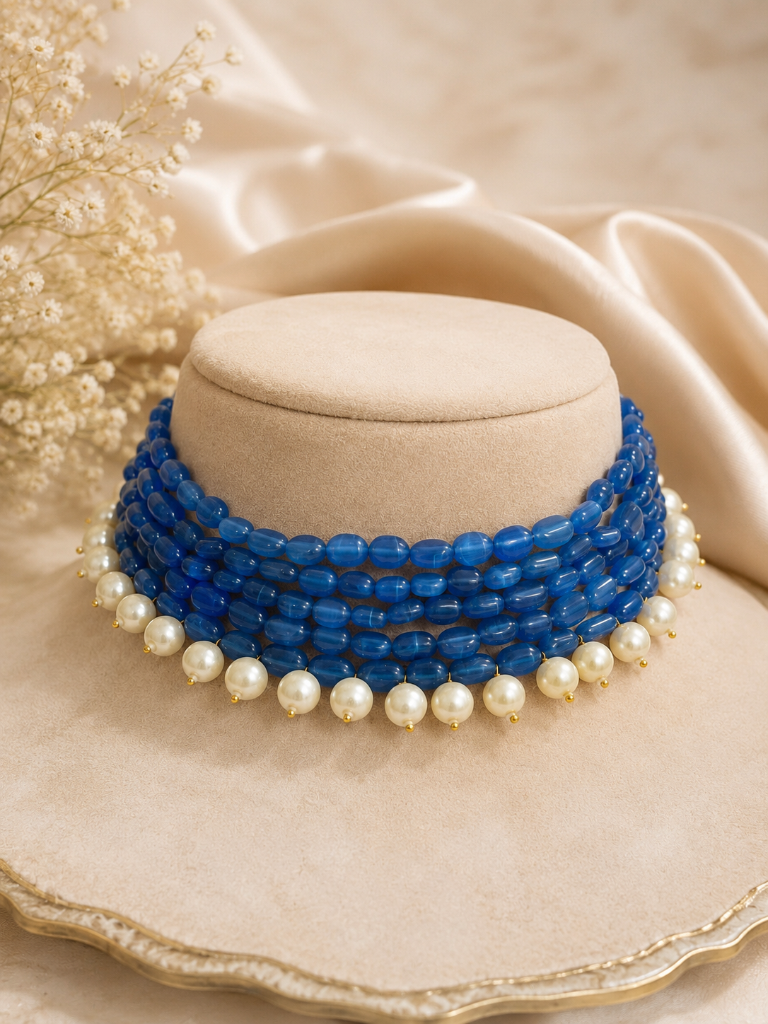 Panna Moti Bead Choker