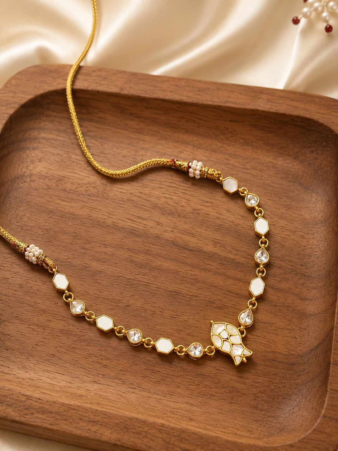 Mother Of Peal Fish Necklace