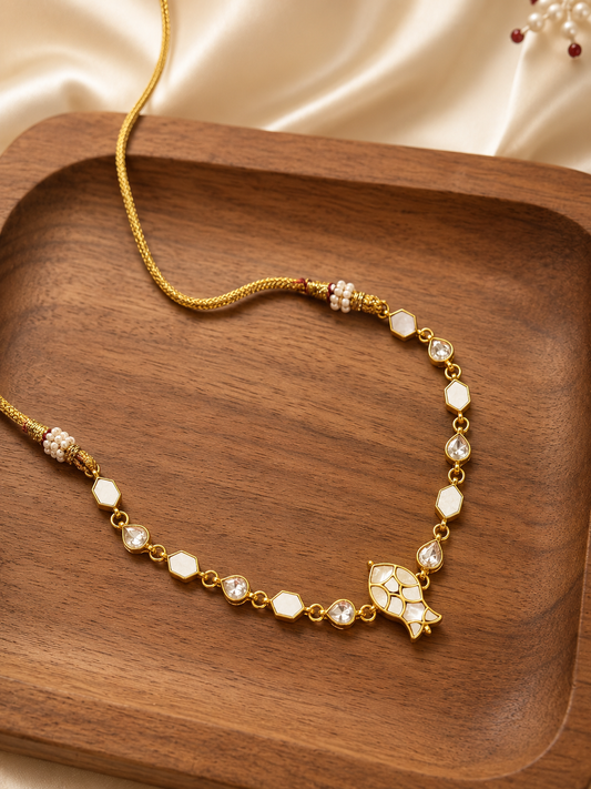 Mother Of Peal Fish Necklace