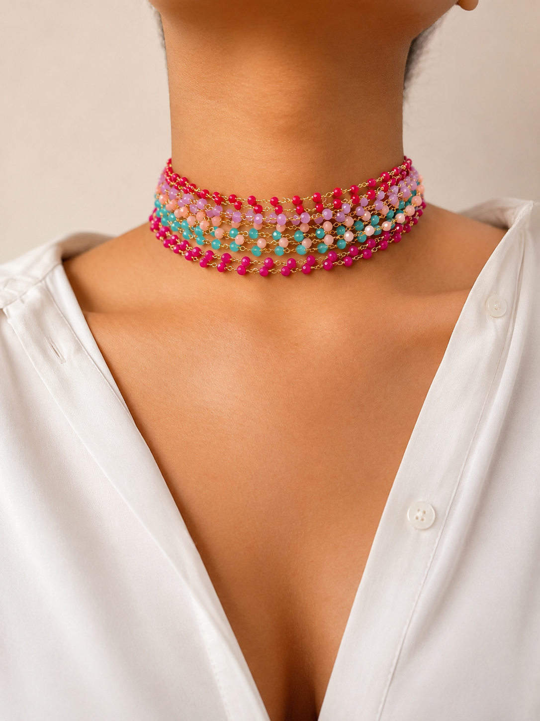 Kaia Multi Color Choker