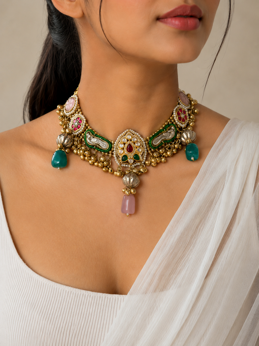 Phulkari Choker