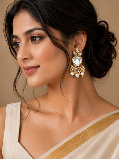Kundan Pearl Earrings