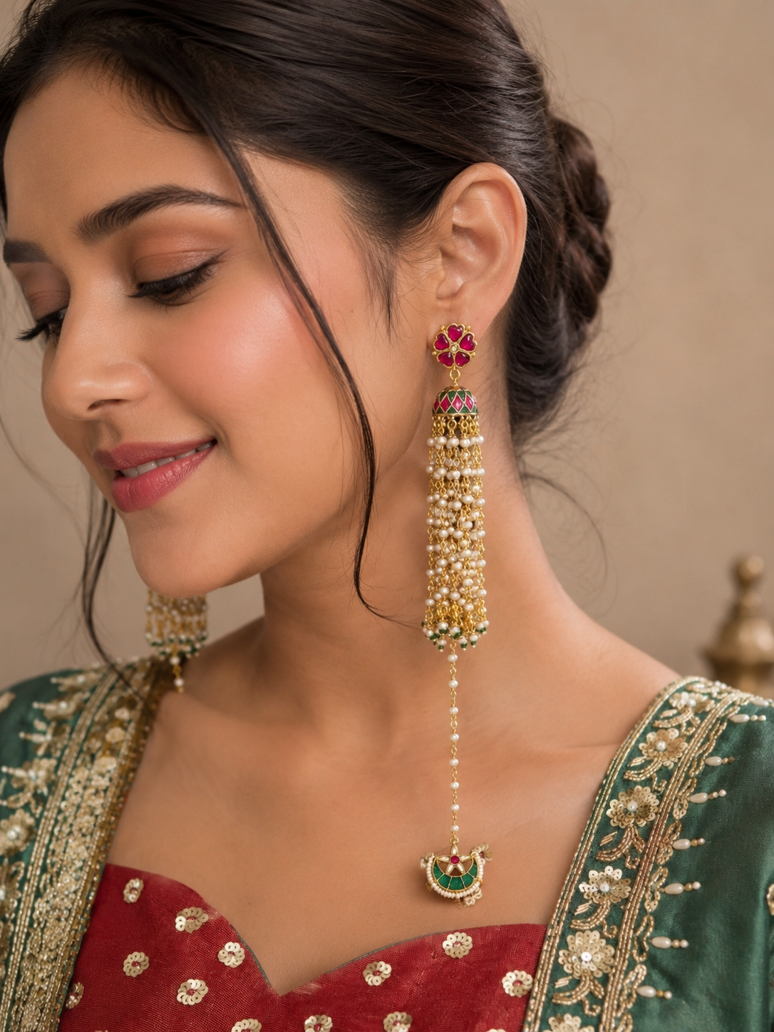 Kashmiri Floral Jhumka