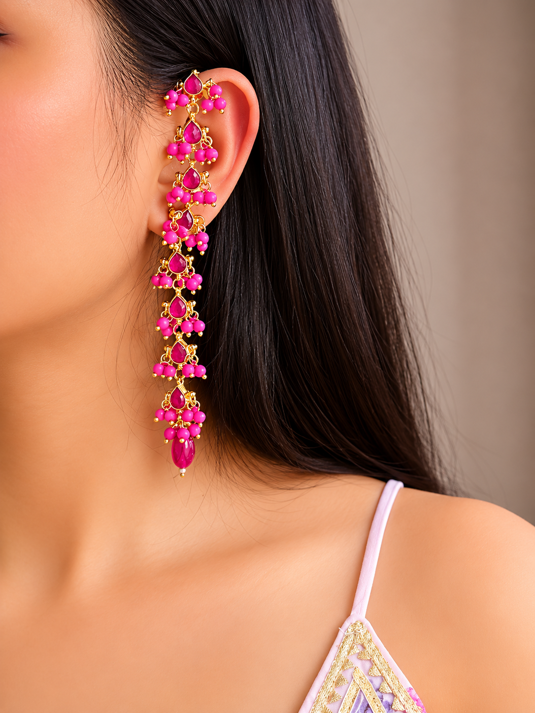 Imana Pink Earrings