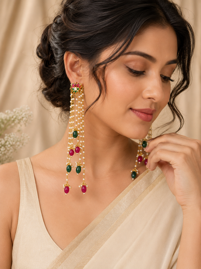 Lotus Long Earrings
