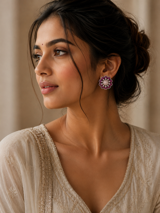 Floral American Studs