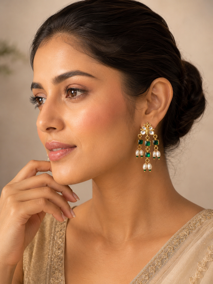 Cute Butterfly Green Earrings