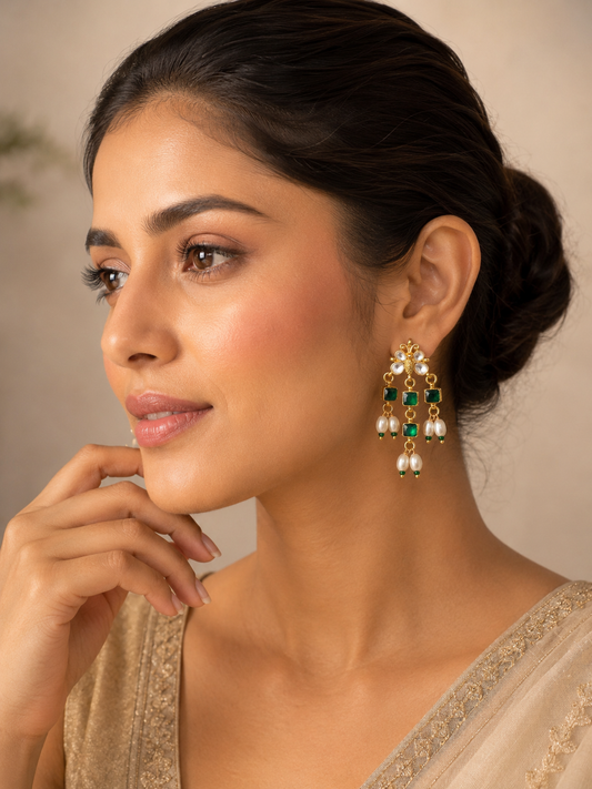 Cute Butterfly Green Earrings