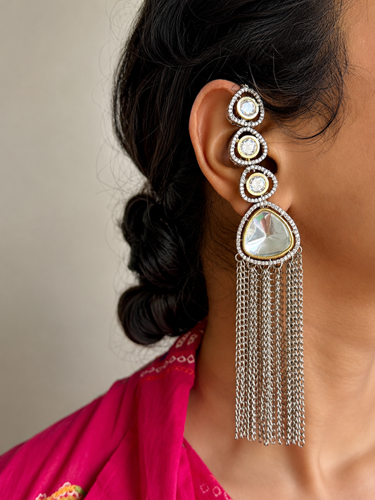 Dilhara Polki Statement Earrings