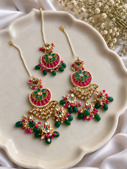 Tyohar Chandbali Tika Set