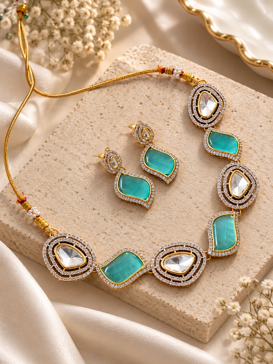Aasmani Necklace Set