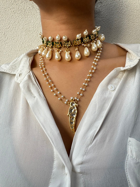 Lotus Pearl Necklace