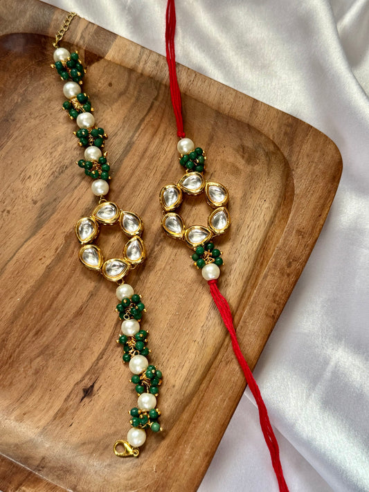 Kundan Couple Rakhi
