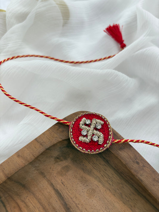 Swastik Embellished Rakhi