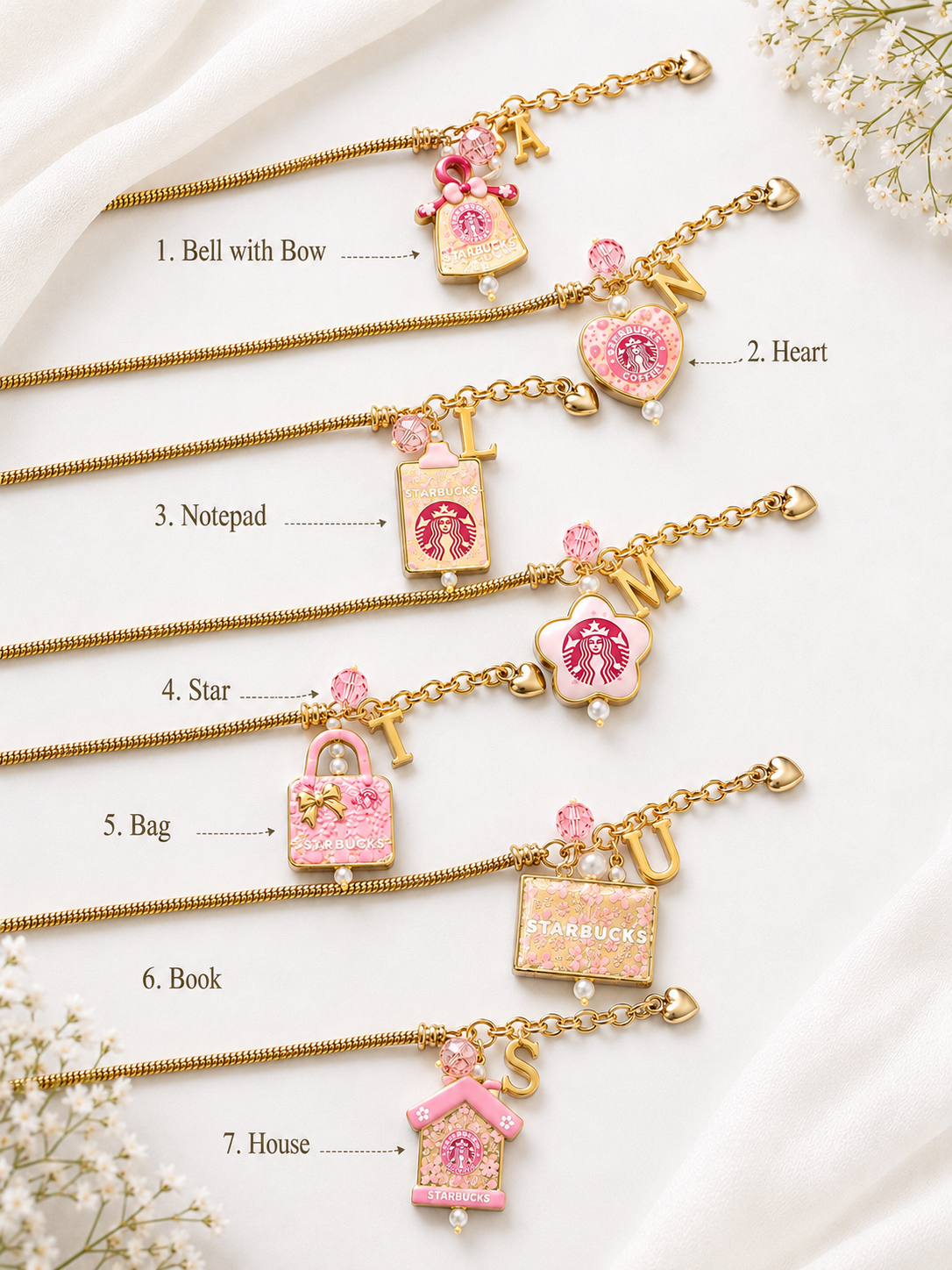 Starbucks Initial Bracelet