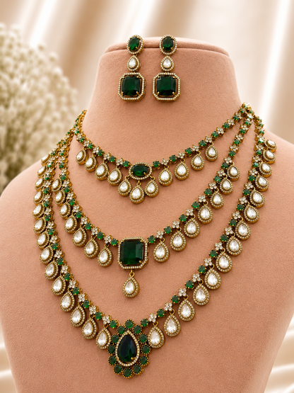 Zareen Emerald Elegance Set